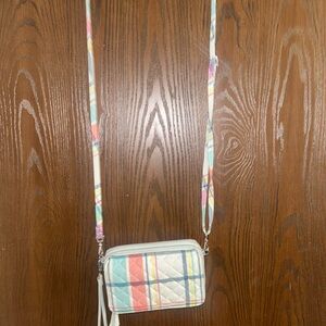Vera Bradley Pink and White Crossbody Bag